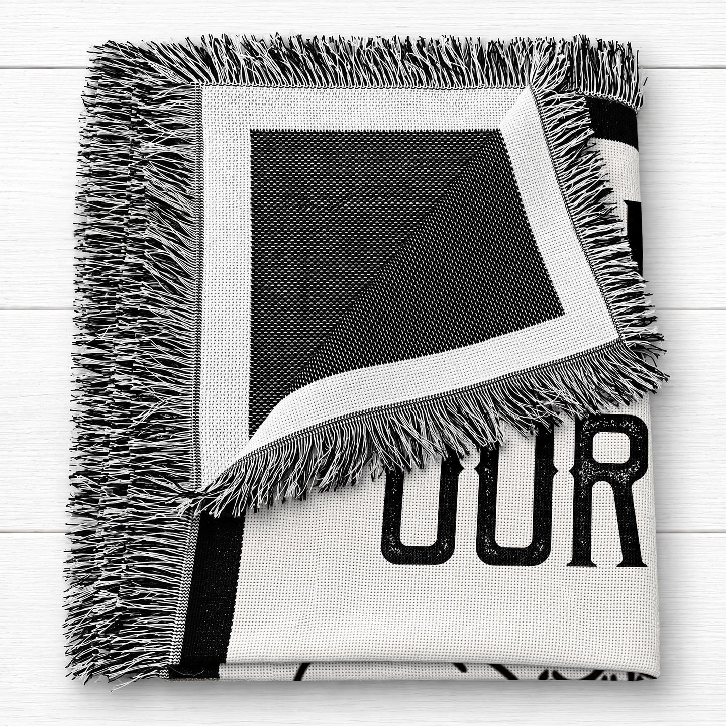 Our Adventure Begins Mountain Landscape Couple - Personalized Woven Blanket - CPL1799_WOBLK