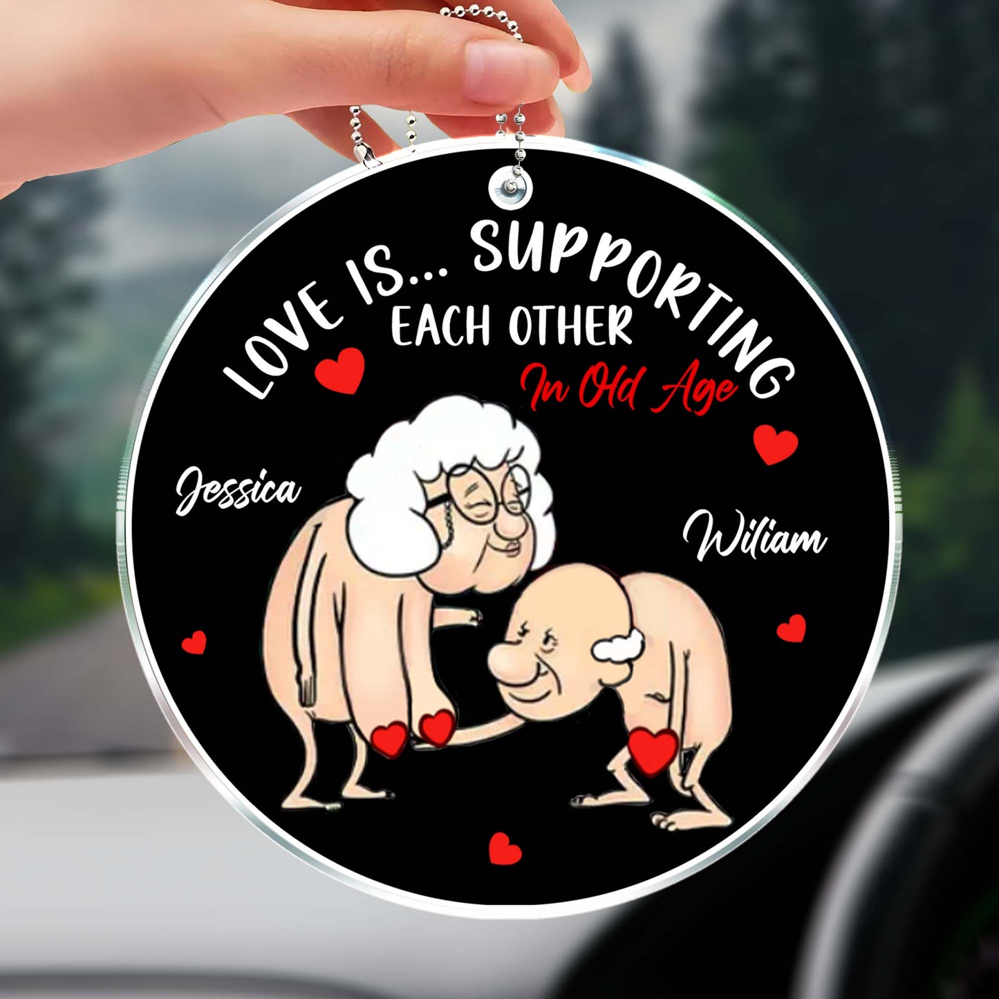 Love Is Supporting Each Other In Old Age With Hearts