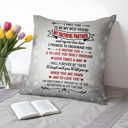 Faithful Partner Snowy Design Custom Pillow