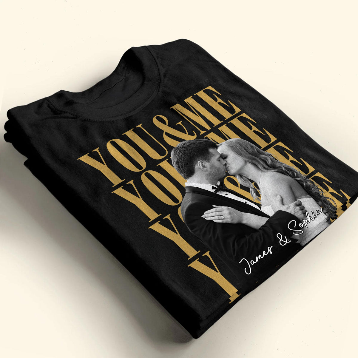 You & Me Personalized Custom Photo Couples T-shirt - Personalized Custom Unisex T-shirt, Hoodie - CPL1873_BBAS
