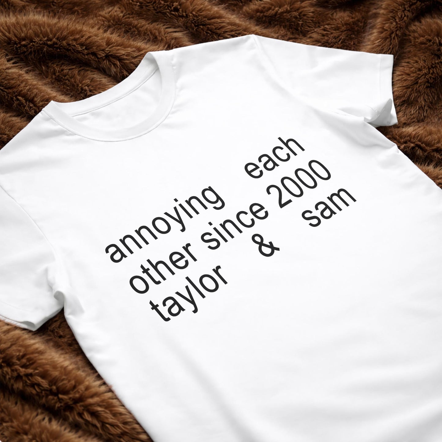 Annoying Each Other Since Personalized Couple T-shirt With Custom Characters - Personalized Custom Unisex T-shirt, Hoodie - CPL1901_WBAS