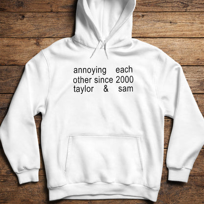 Annoying Each Other Since Personalized Couple T-shirt With Custom Characters - Personalized Custom Unisex T-shirt, Hoodie - CPL1901_WBAS