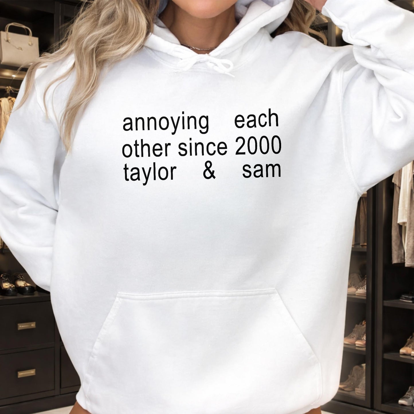 Annoying Each Other Since Personalized Couple T-shirt With Custom Characters - Personalized Custom Unisex T-shirt, Hoodie - CPL1901_WBAS