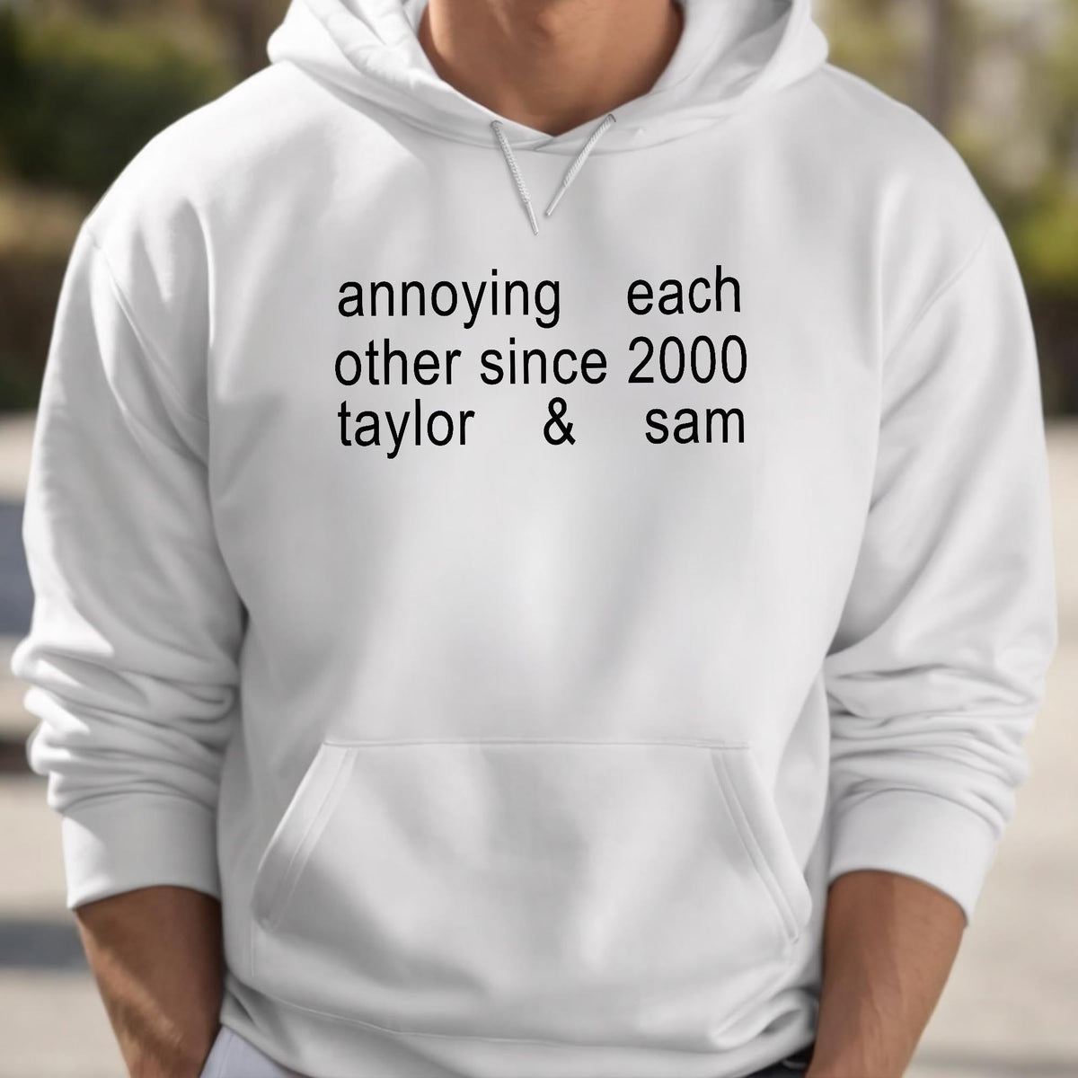 Annoying Each Other Since Personalized Couple T-shirt With Custom Characters - Personalized Custom Unisex T-shirt, Hoodie - CPL1901_WBAS