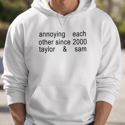 Annoying Each Other Since Personalized Couple T-shirt With Custom Characters - Personalized Custom Unisex T-shirt, Hoodie - CPL1901_WBAS