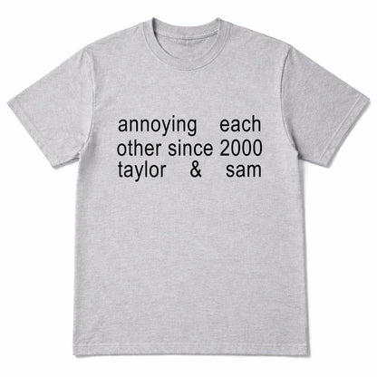 Annoying Each Other Since Personalized Couple T-shirt With Custom Characters - Personalized Custom Unisex T-shirt, Hoodie - CPL1901_WBAS