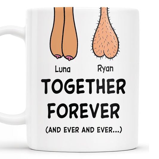 Together Forever Customizable Mug With Cute Feet Design - Personalized Custom Coffee Mug - CPL190_MG