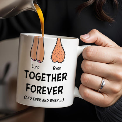 Together Forever Customizable Mug With Cute Feet Design