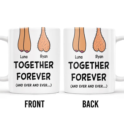 Together Forever Customizable Mug With Cute Feet Design