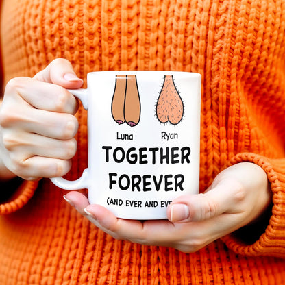 Together Forever Customizable Mug With Cute Feet Design