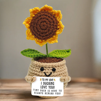 To My Love, I Ducking Love You With Duck And Sunflower