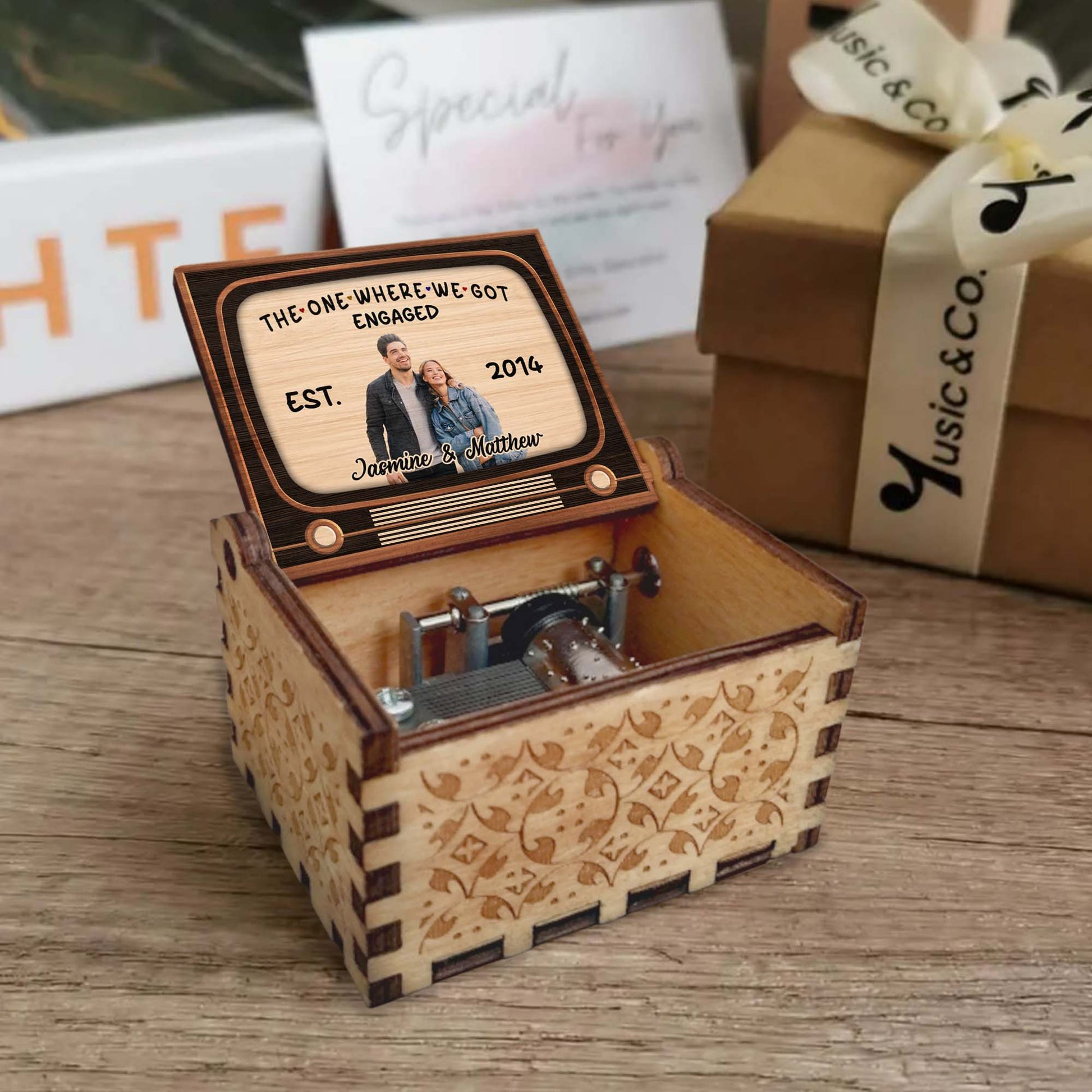 The One Where We Got Engaged Vintage Cassette Design