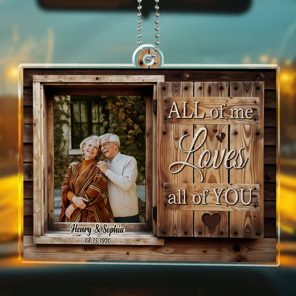 All Of Me Loves All Of You Wooden Frame With Heart