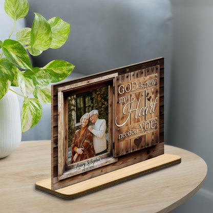 God Knew My Heart Needed You Wood Plaque With Hearts