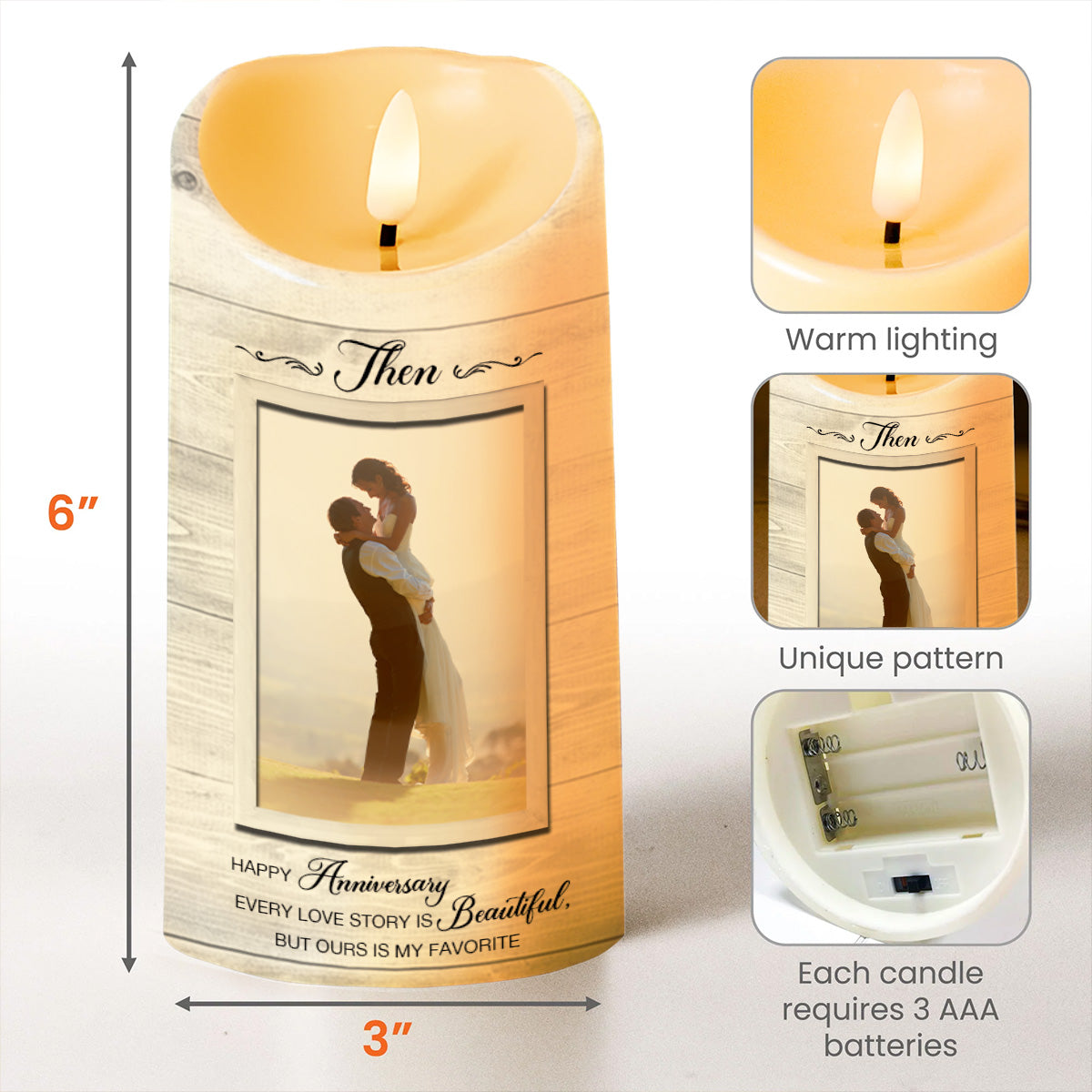 Every Love Story Is Beautiful Romantic Photo Candle