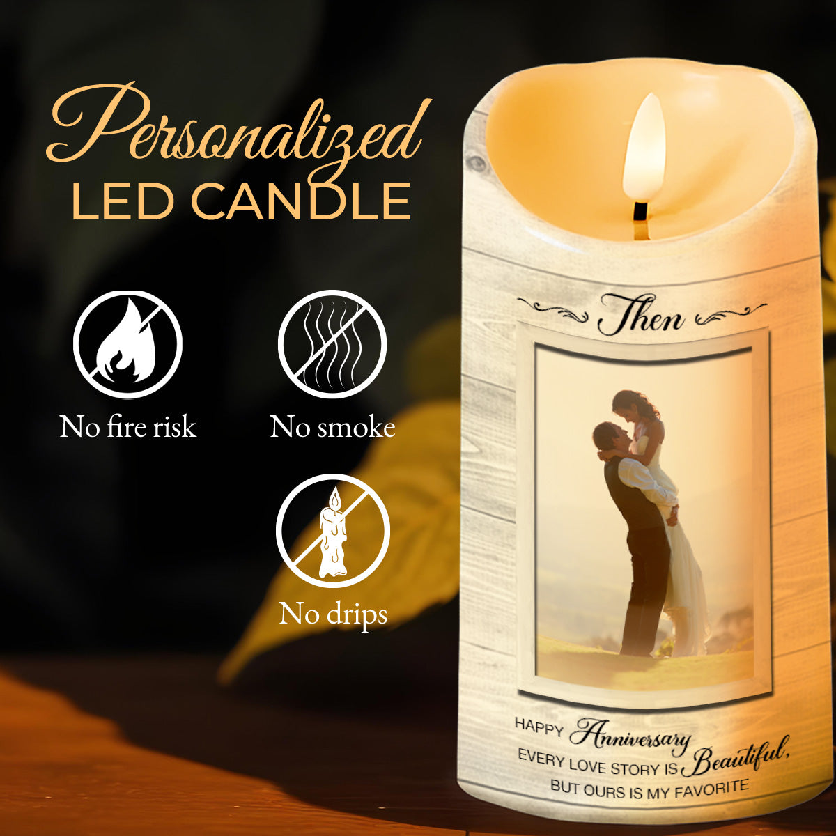 Every Love Story Is Beautiful Romantic Photo Candle