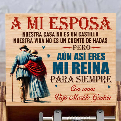 A Mi Esposa Mi Reina Para Siempre Elderly Couple Design