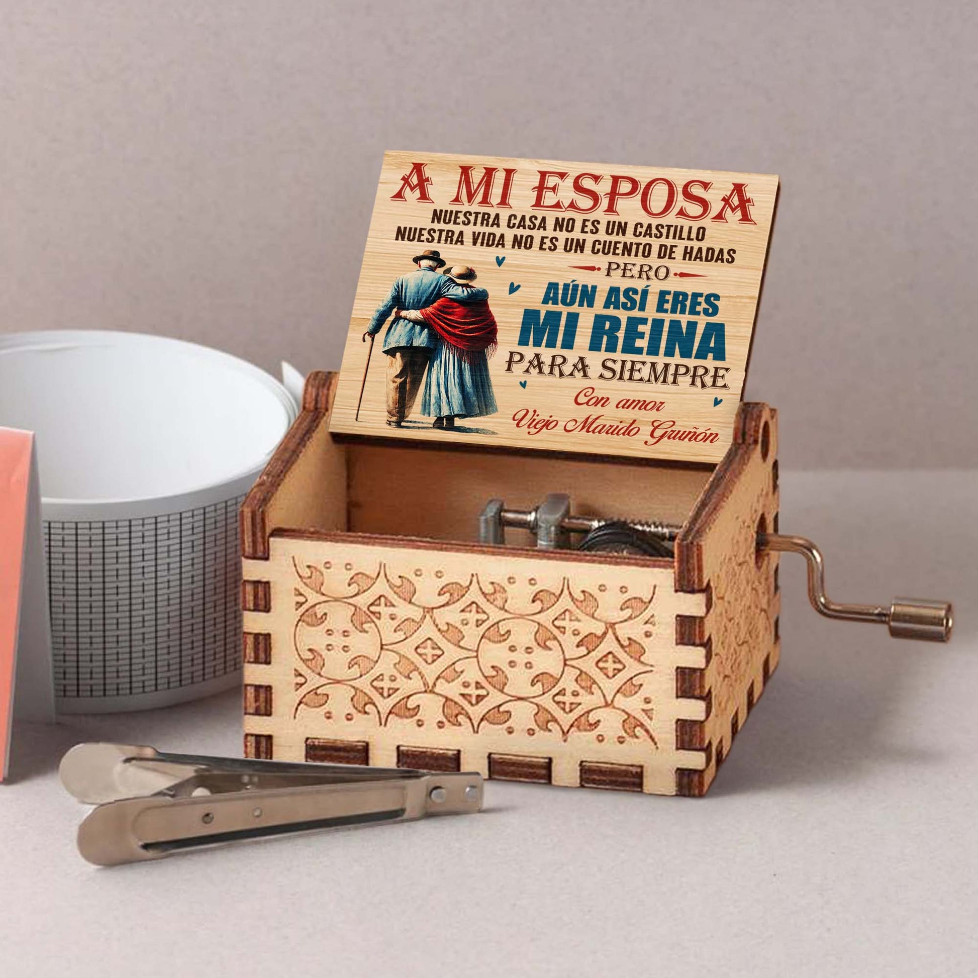 A Mi Esposa Mi Reina Para Siempre Elderly Couple Design