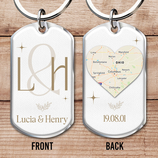 Celebrate Your Special Place With Custom Initials and Heart-Shaped Map