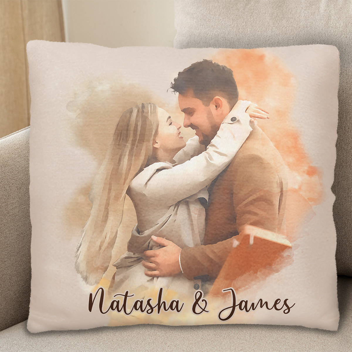 Celebrate Your Love With A Customizable Couple Embrace Pillow