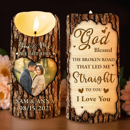 God Blessed The Broken Road That Led Me Straight To You Candle