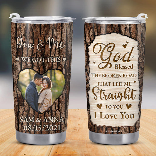 God Blessed The Broken Road, Heart & Bark Texture Design