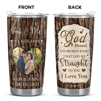 God Blessed The Broken Road, Heart & Bark Texture Design