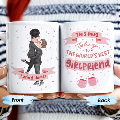 World's Best Girlfriend Romantic Couple Design