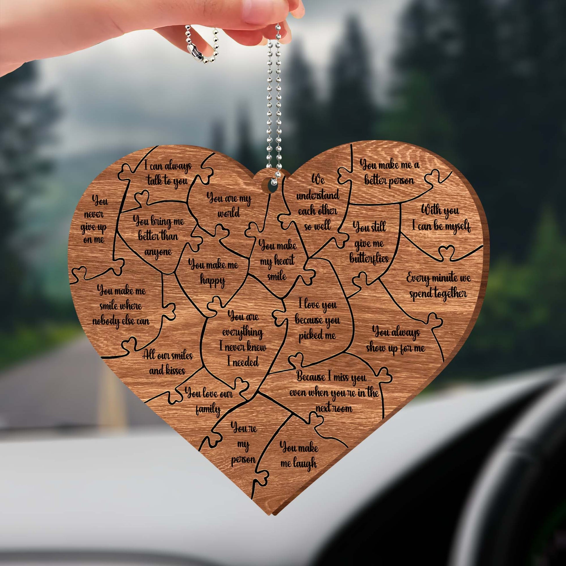 Heart Puzzle With Affectionate Messages For Loved Ones