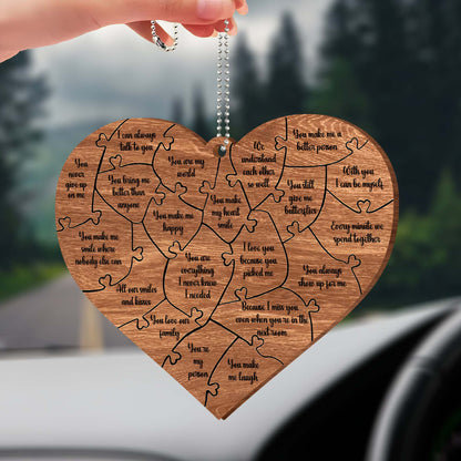 Heart Puzzle With Affectionate Messages For Loved Ones