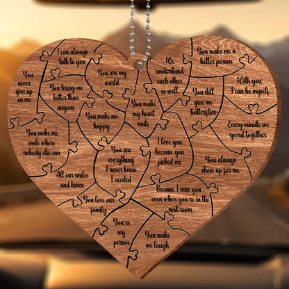 Heart Puzzle With Affectionate Messages For Loved Ones