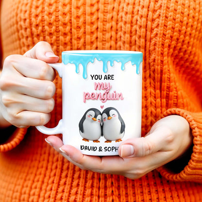 Penguin Mate Forever Love Custom Mug