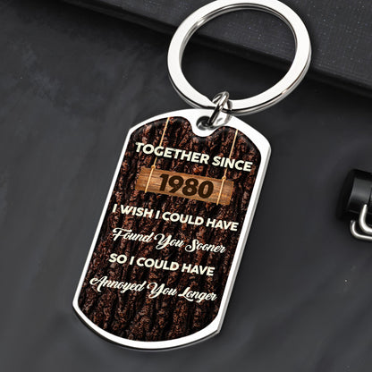 Together Since 1980 Wood Texture Love Message