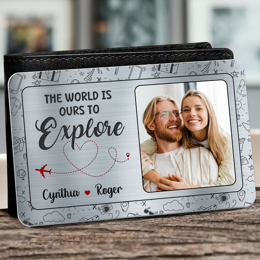 The World Is Ours To Explore With Airplane And Map Icons