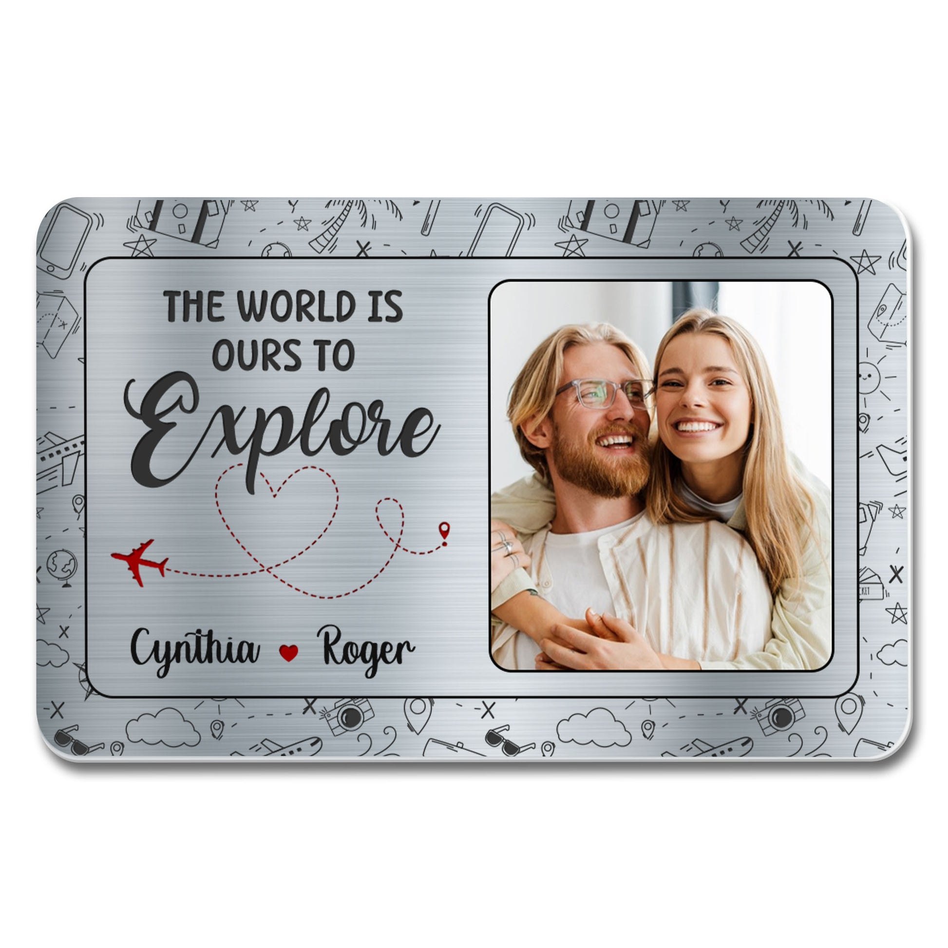 The World Is Ours To Explore With Airplane And Map Icons
