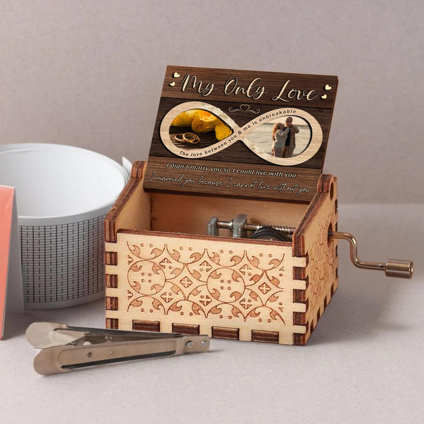 My Only Love - Custom Music Box With "You Are My Sunshine" Tune - CPL227_MZB