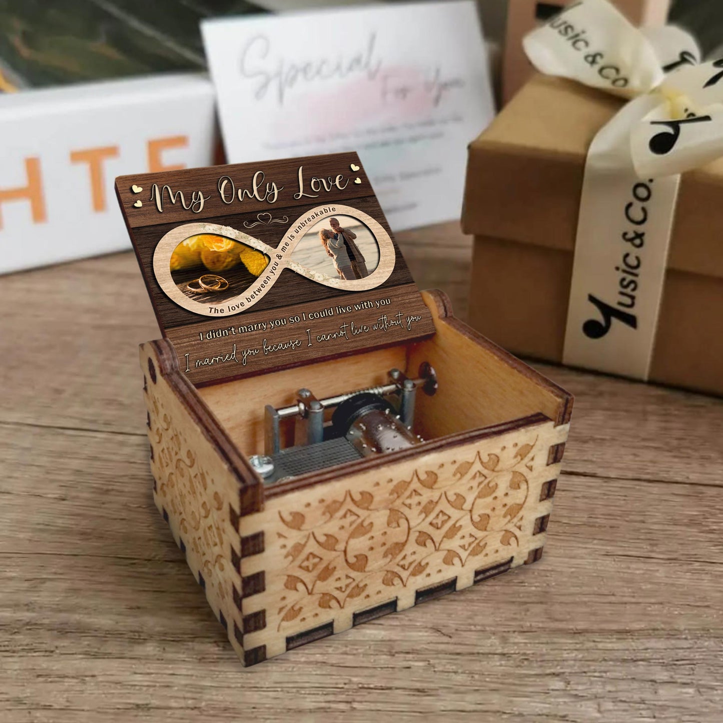 My Only Love - Custom Music Box With "You Are My Sunshine" Tune - CPL227_MZB