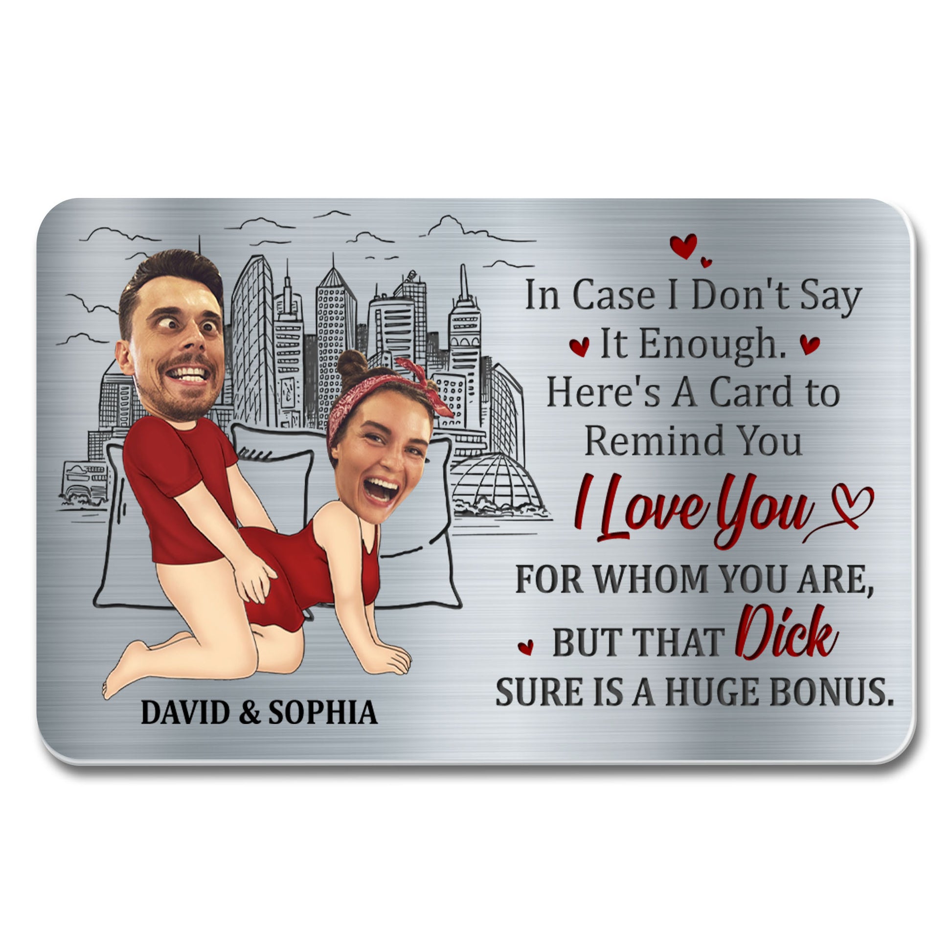 Love Reminder With City Skyline And Caricature Faces