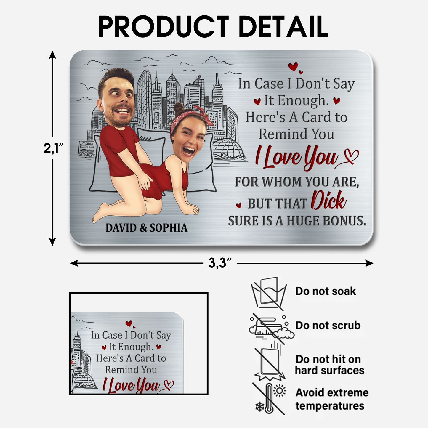 Love Reminder With City Skyline And Caricature Faces