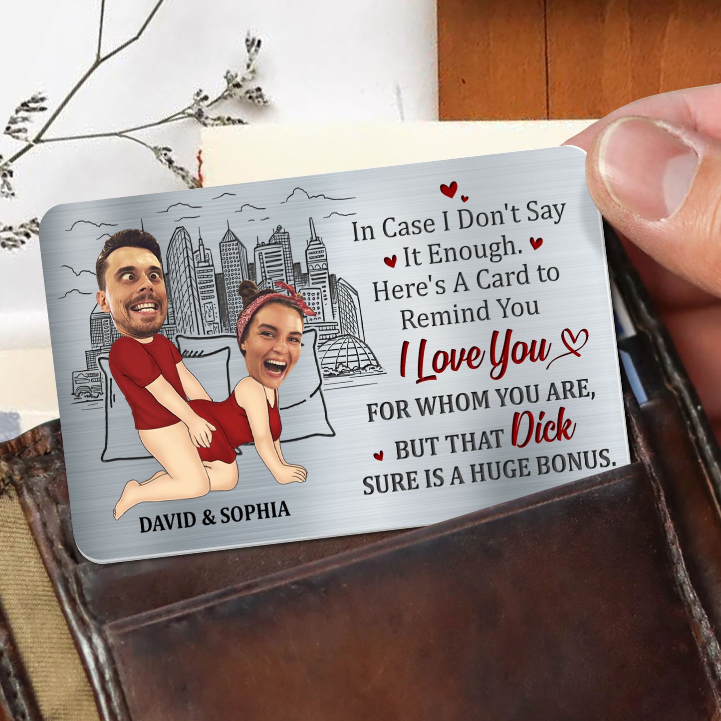 Love Reminder With City Skyline And Caricature Faces