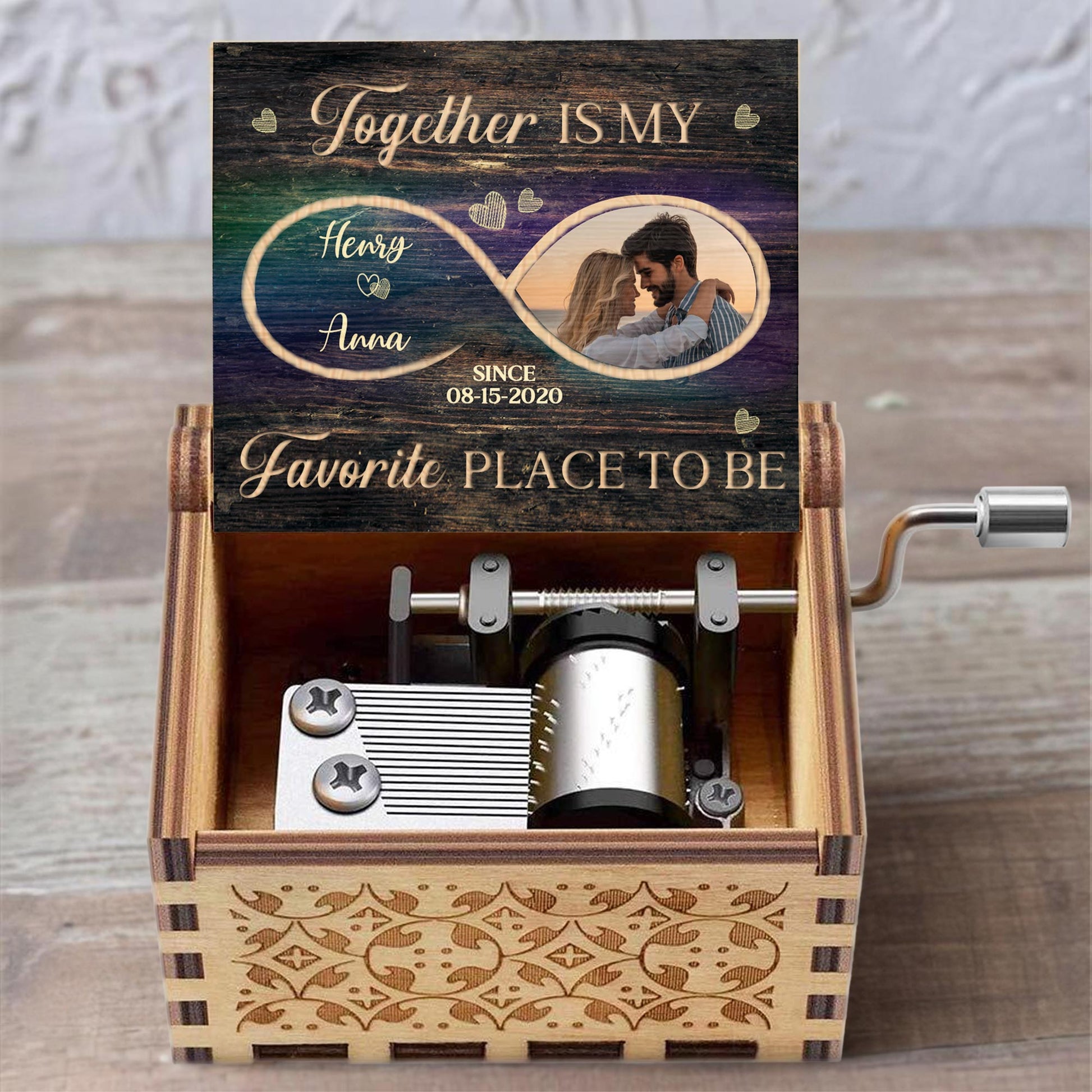 Together My Favorite Place To Be Photo Music Box