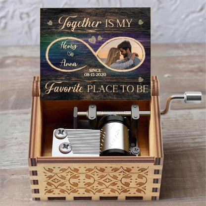 Together My Favorite Place To Be Photo Music Box