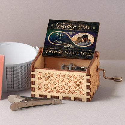 Together My Favorite Place To Be Photo Music Box