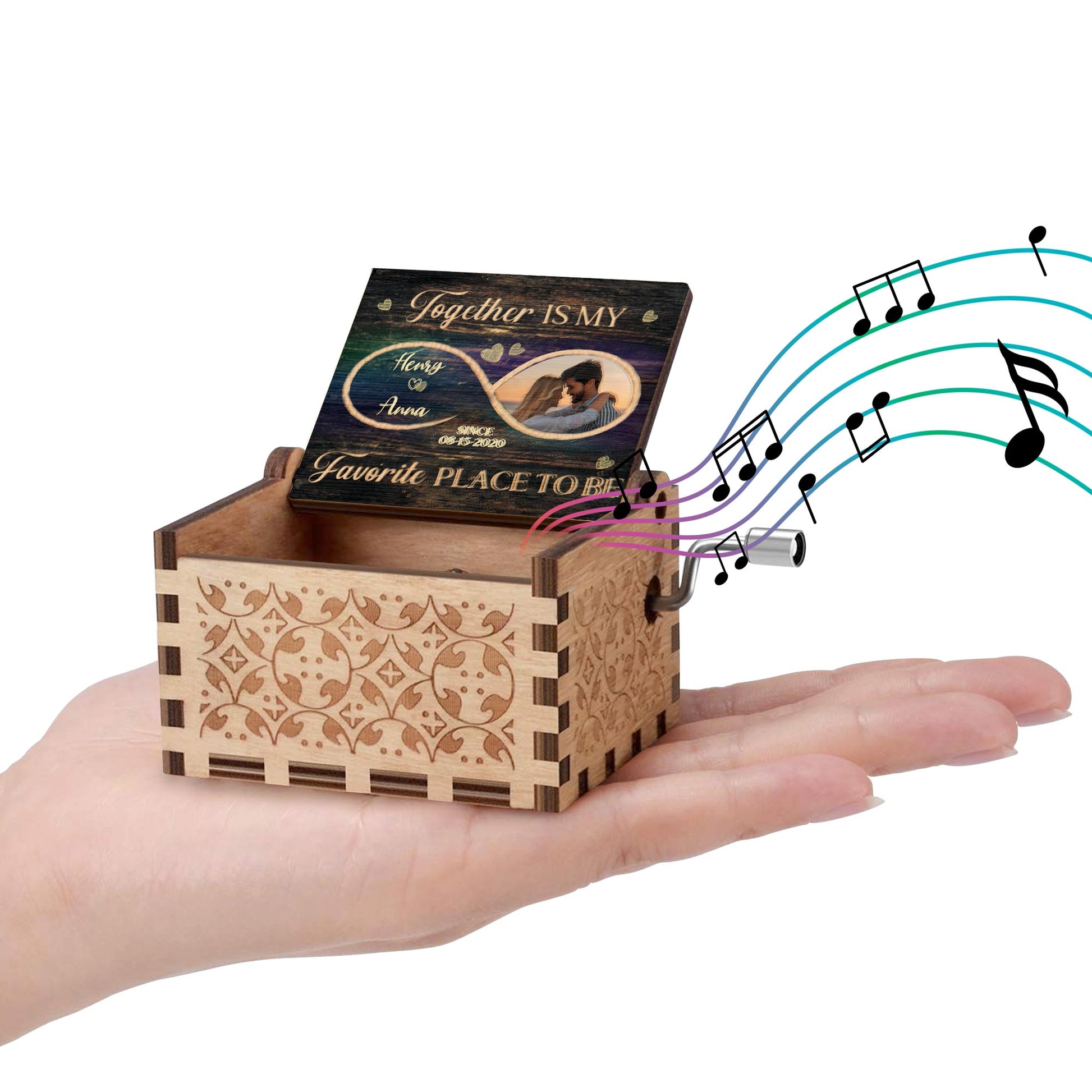 Together My Favorite Place To Be Photo Music Box