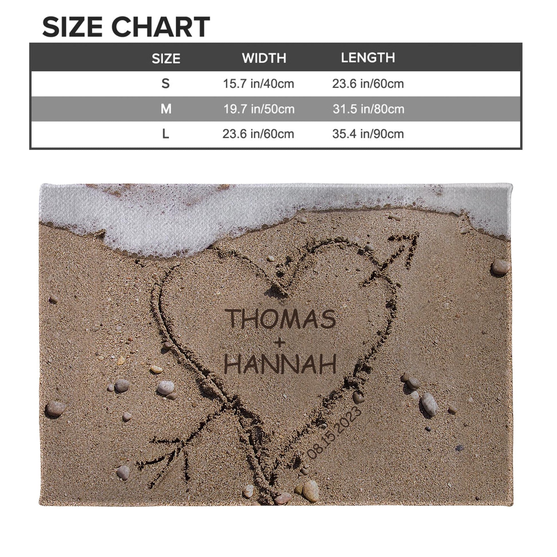 Forever In Love With Sand Heart Design