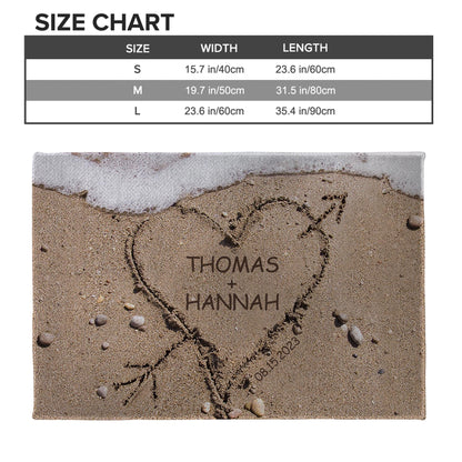 Forever In Love With Sand Heart Design