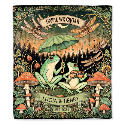 Until We Croak Frogs Under Umbrella Nature Theme