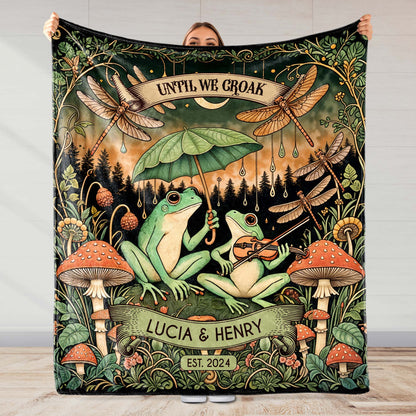 Until We Croak Frogs Under Umbrella Nature Theme
