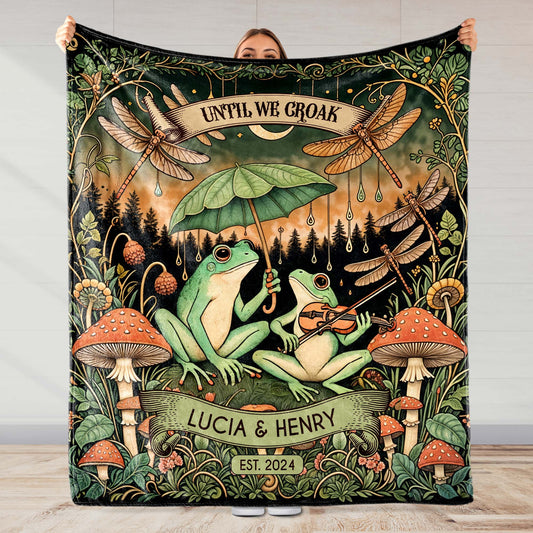 Until We Croak Frogs Under Umbrella Nature Theme