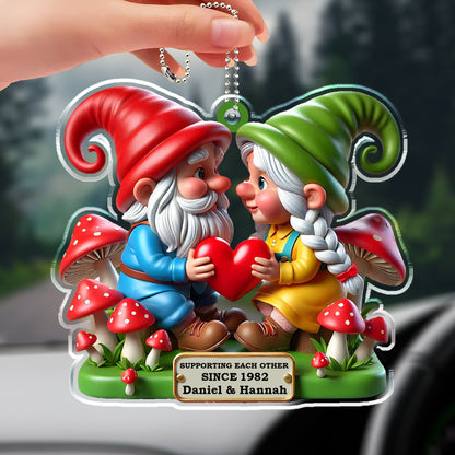 Supporting Each Other Since Personalized Year With Gnomes And Heart